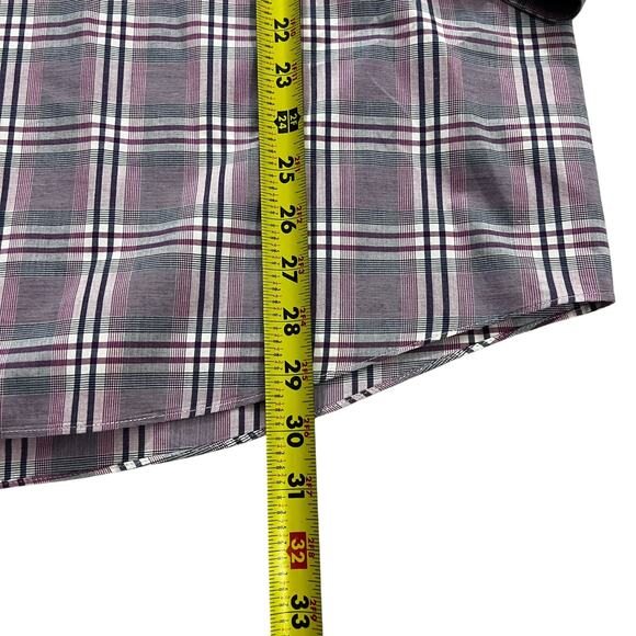 Alan Fusser Purple Plaid Chest Pocket Button Down Shirt Men Size XL NWOT | 55-6 - Picture 5 of 6